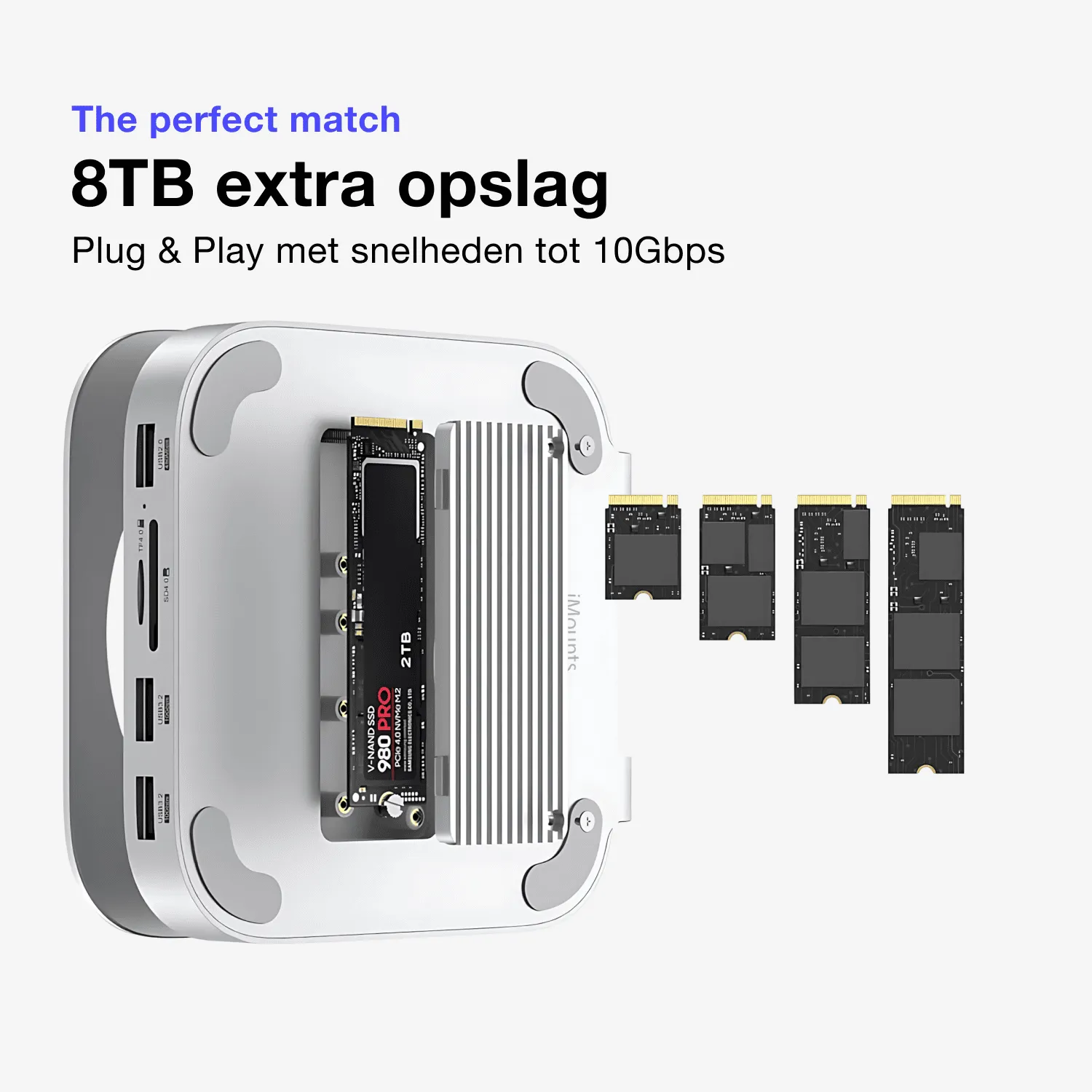 Mac Mini M4 docking station met SSD en HDMI | iMounts