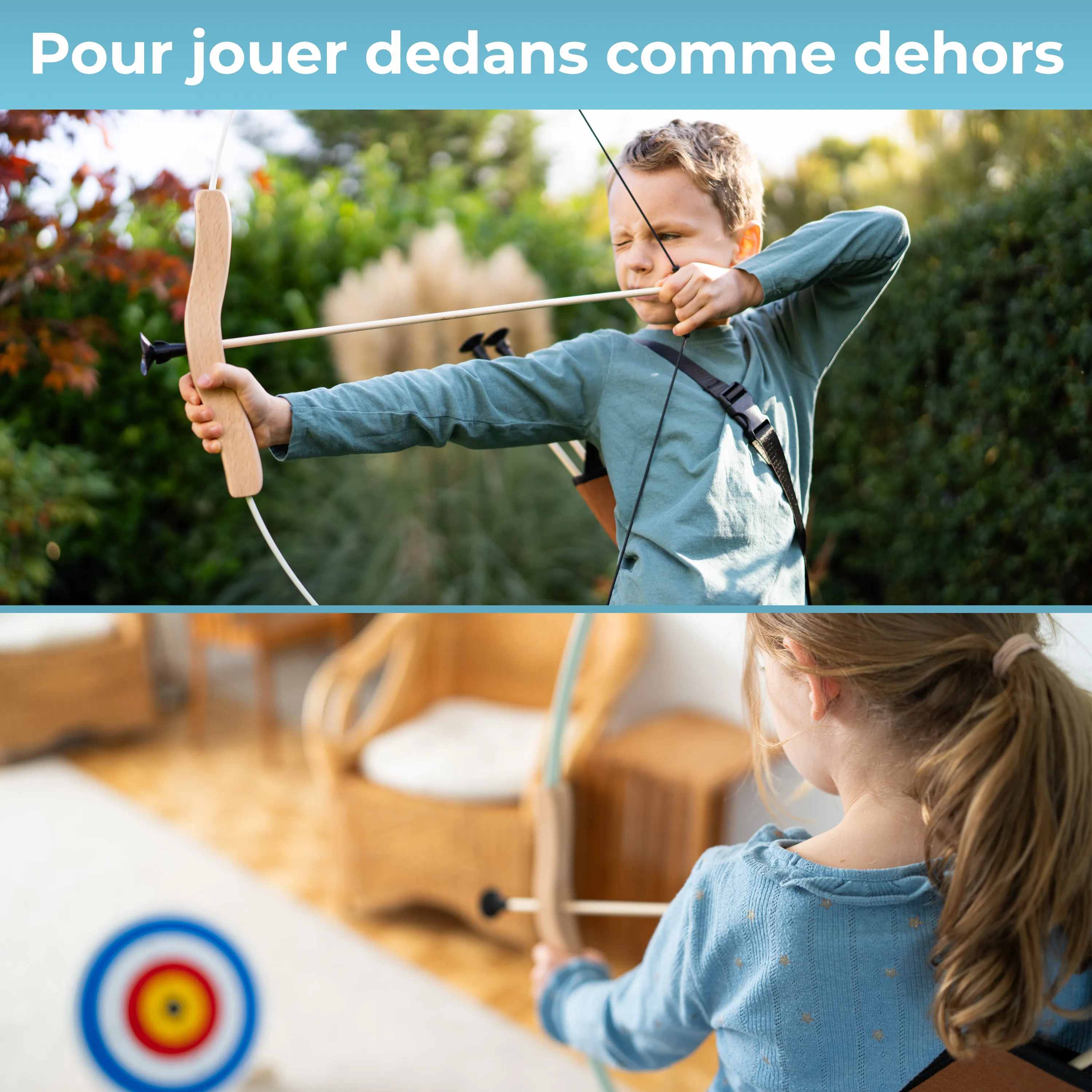 Arc d'indien avec 3 flèches et carquois - Marque - Modèle - Vert