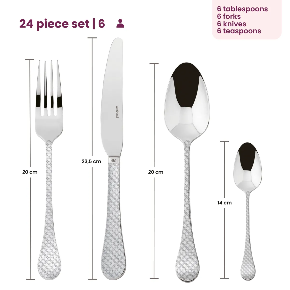 Sambonet Buy Cutlery Set Taormina Gold 24-Piece |. Cookinglife