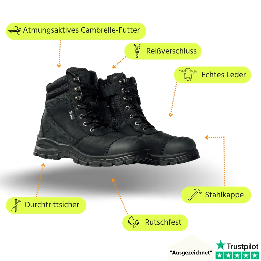 Sicherheitsstiefel hoch Titan S3 Schwarz
