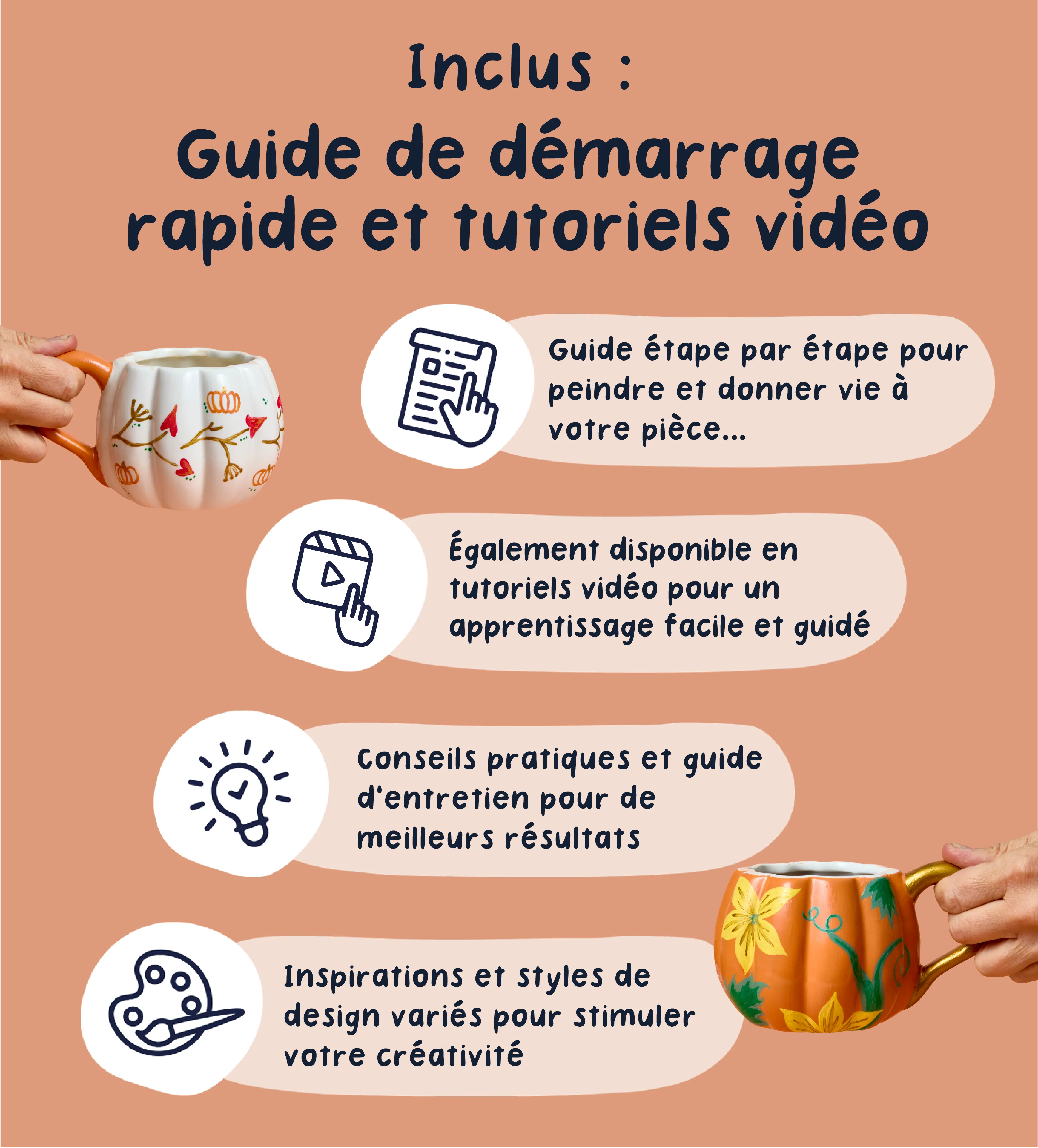 Bisque Céramique à Peindre - Citrouille Souriante 5 Pouces - Prêt à Peindre - USA