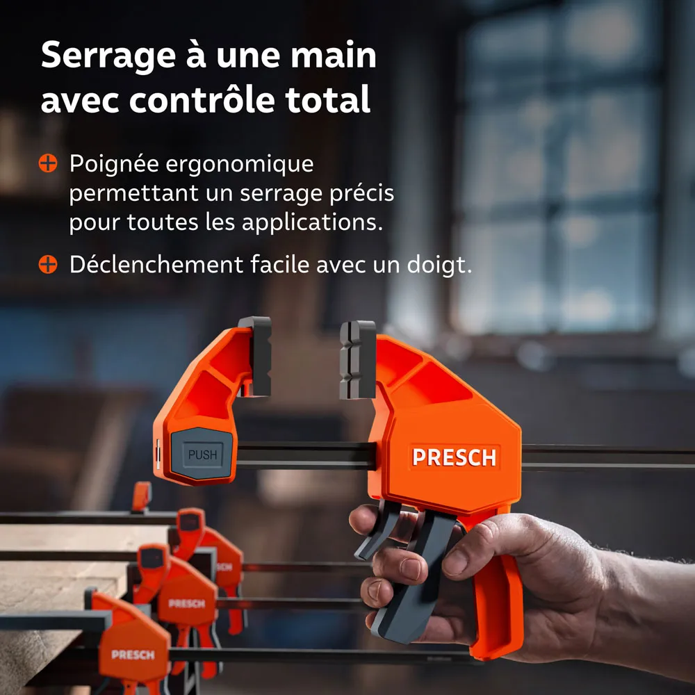 Serre-joint de menuisier Top Tools 50 x 150 mm - Manche en bois laqué