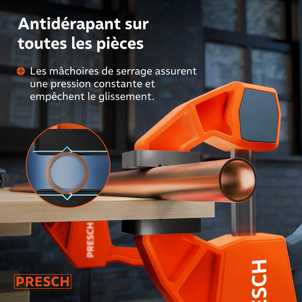 LOT DE 2 SERRE-JOINTS DE MENUISIER 150 mm - SARLAT OUTILLAGE