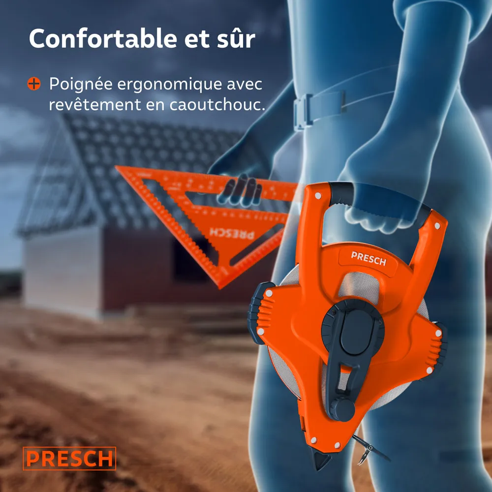 Mètre Ruban Autobloquant En Nylon, 16 Pieds-5 M, échelle Métrique En Acier Au Carbone, échelle