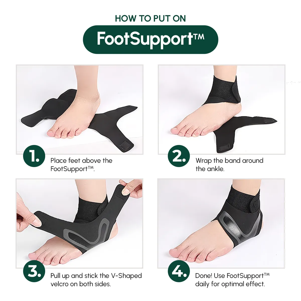 Fotsupporten™ Arch Support for Flat Feet and High Arches Komforten